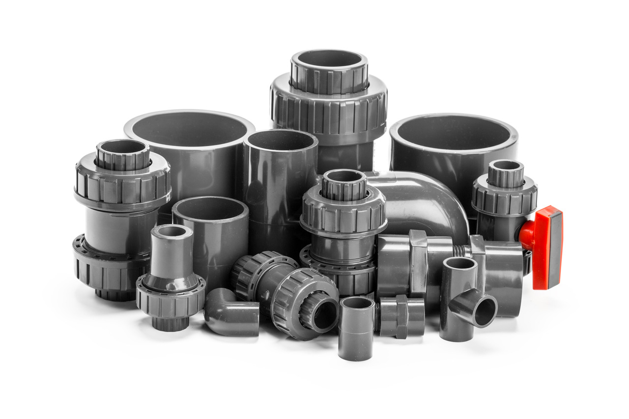 Plastic pipe parts made out of injection molding
