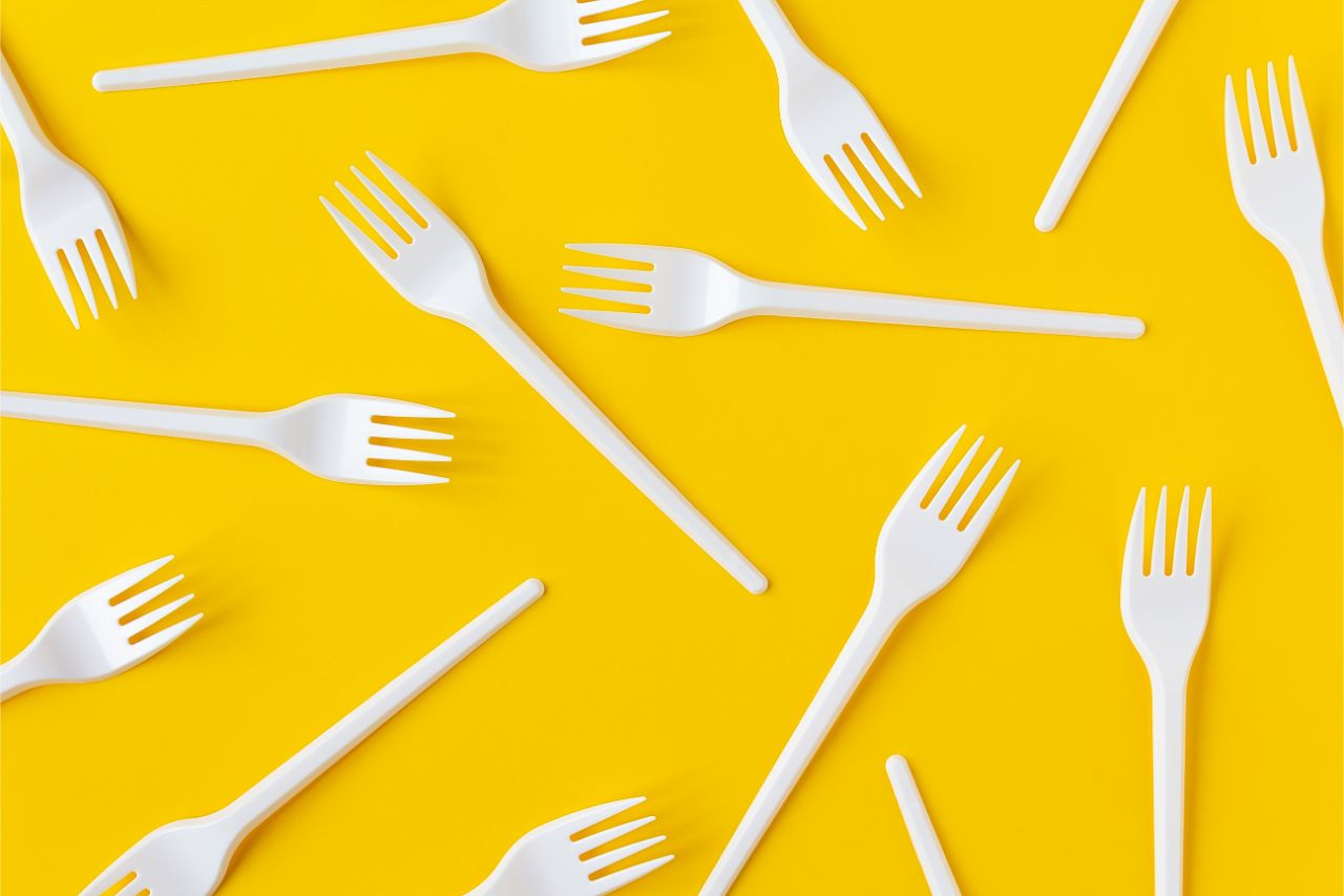 Plastic forks made out of polypropylene