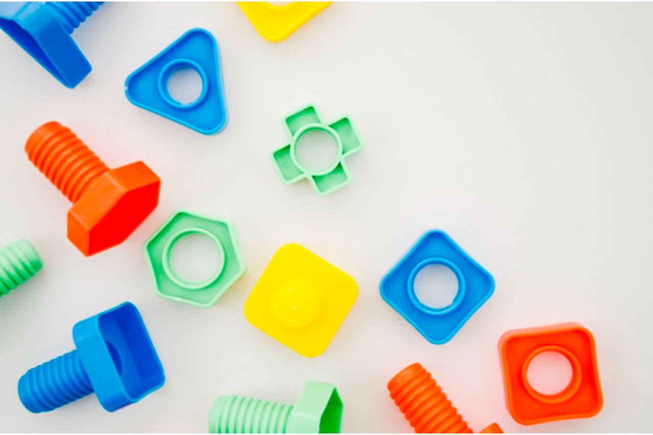 Colorful plastic toys