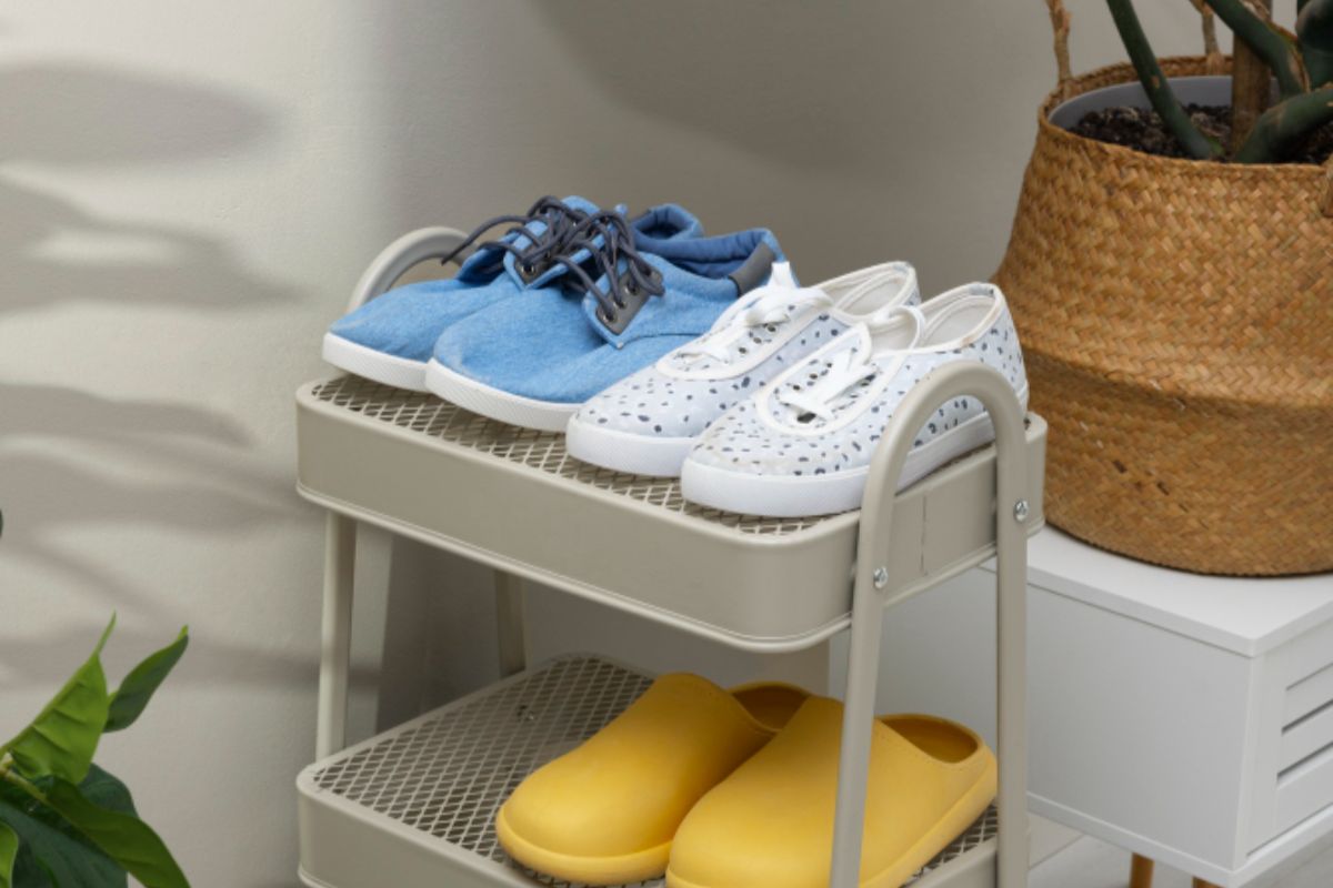 An injection molded storage rack use at home